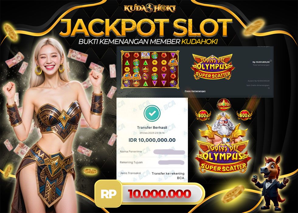 KUDAHOKI JACKPOT SLOT GATES OF OLIMPUS SUPER SCATTER RP 10.000.000 ,- LUNAS