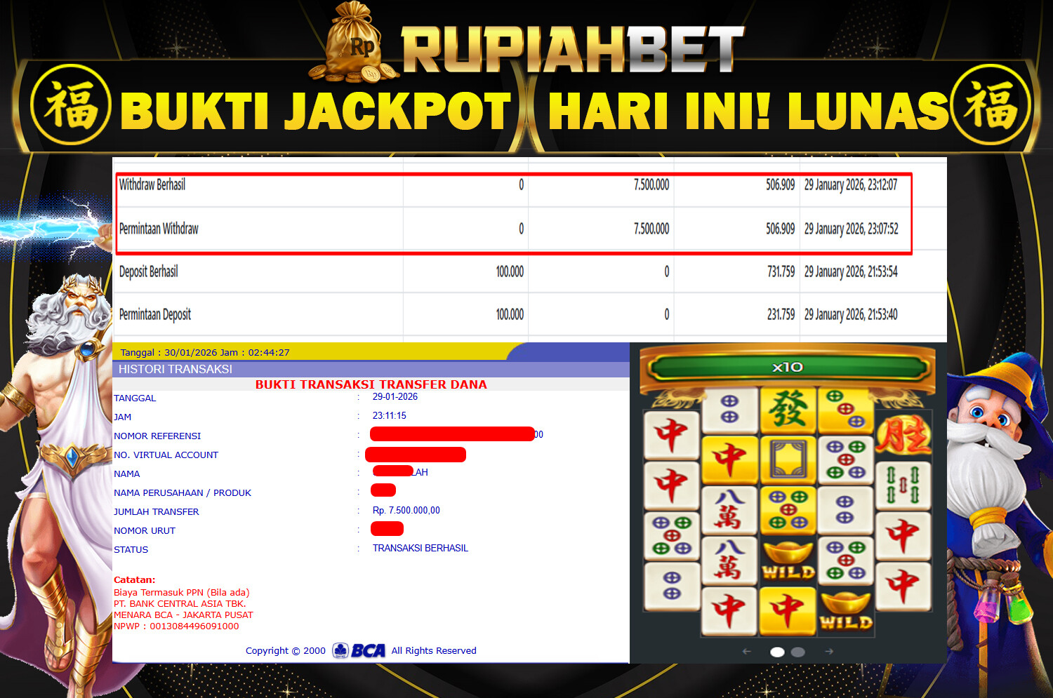 Bukti Jackpot