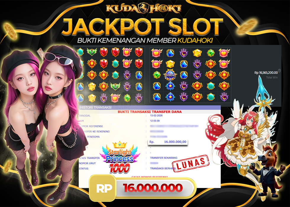 KUDAHOKI JACKPOT SLOT STARLIGHT PRINCESS 1000 RP 16.000.000 ,- LUNAS