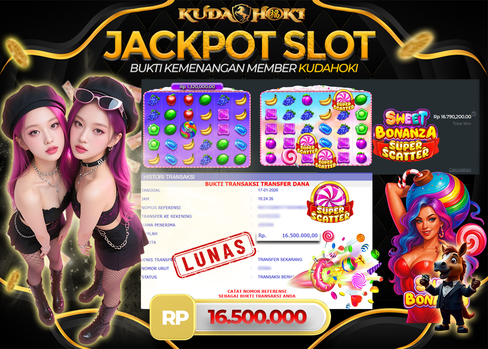 KUDAHOKI JACKPOT SLOT SWEET BONANZA SUPER SCATTER RP 16.500.000 ,- LUNAS