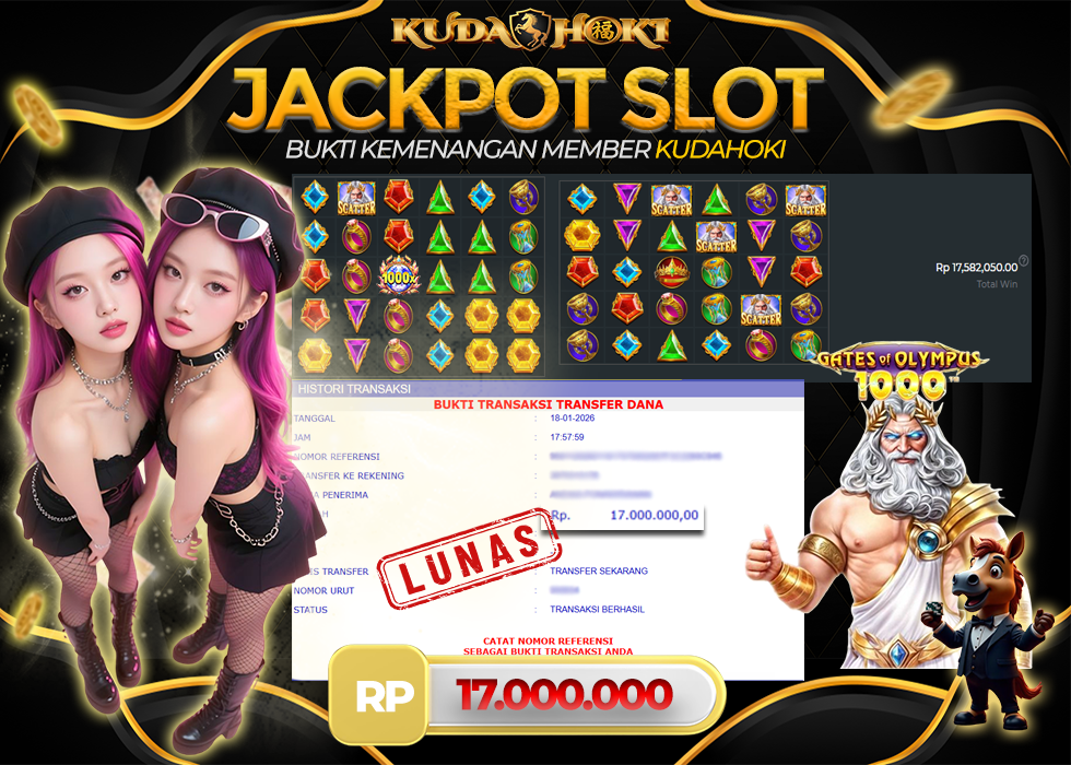 KUDAHOKI JACKPOT SLOT GATES OF OLYMPUS x1000 RP 17.000.000 ,- LUNAS