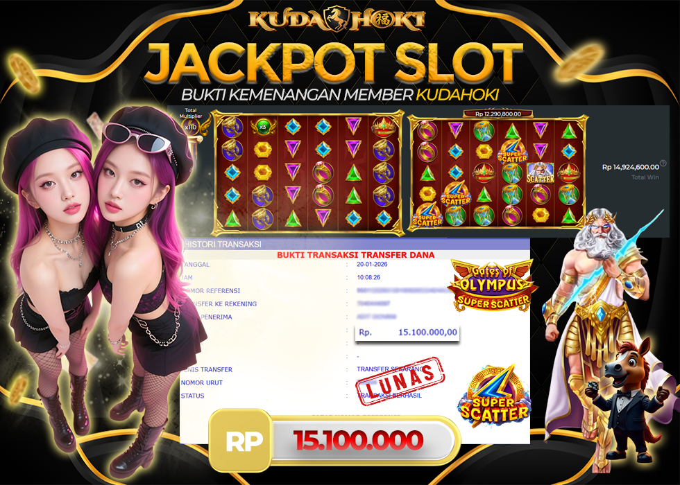KUDAHOKI JACKPOT SLOT GATES OF OLYMPUS SUPER SCATTER RP 15.100.000 ,- LUNAS