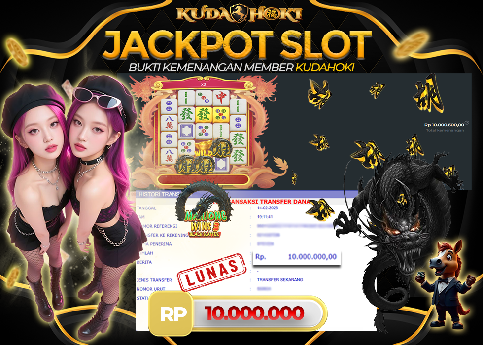 KUDAHOKI JACKPOT SLOT MAHJONG WAYS BLACK SCATTER RP 10.000.000 ,- LUNAS