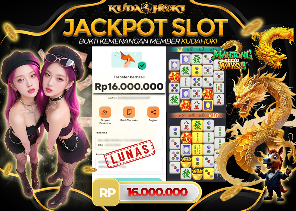 KUDAHOKI JACKPOT SLOT MAHJONG WAYS 2 RP 16.000.000 ,- LUNAS
