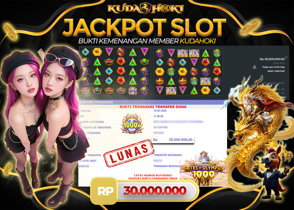 KUDAHOKI JACKPOT SLOT GATES OF OLYMPUS 1000 RP 30.000.000 ,- LUNAS