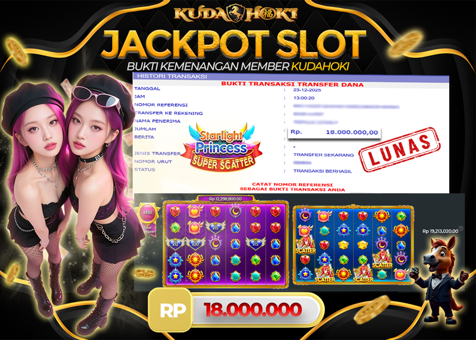 KUDAHOKI JACKPOT SLOT STARLIGHT PRINCESS SUPER SCATTER RP 18.000.000 ,- LUNAS