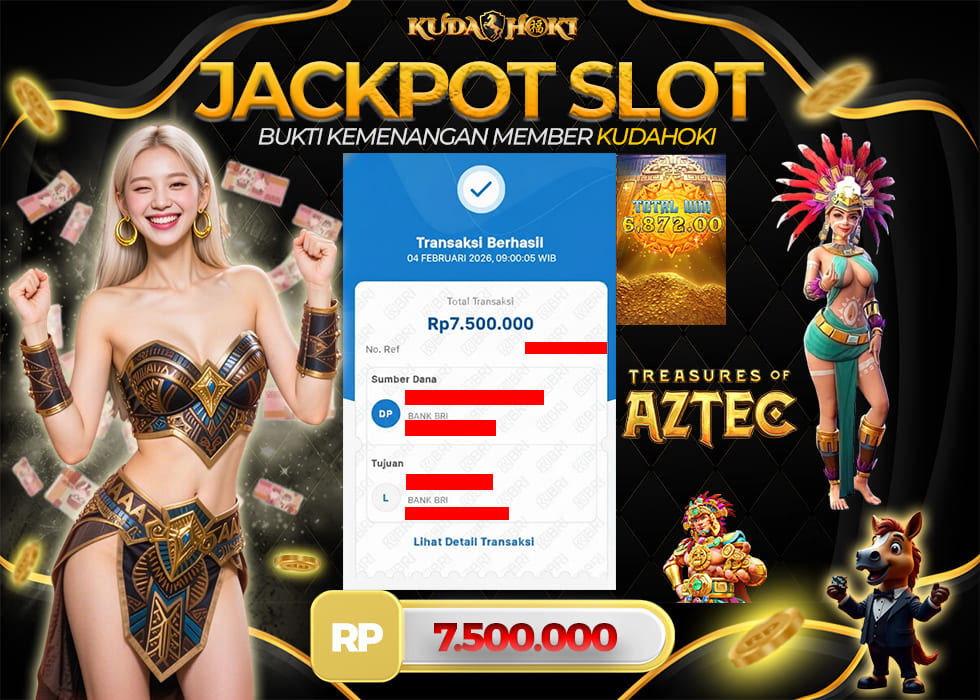 KUDAHOKI JACKPOT SLOT TREASURES OD AZTEC RP 7.500.000 ,- LUNAS
