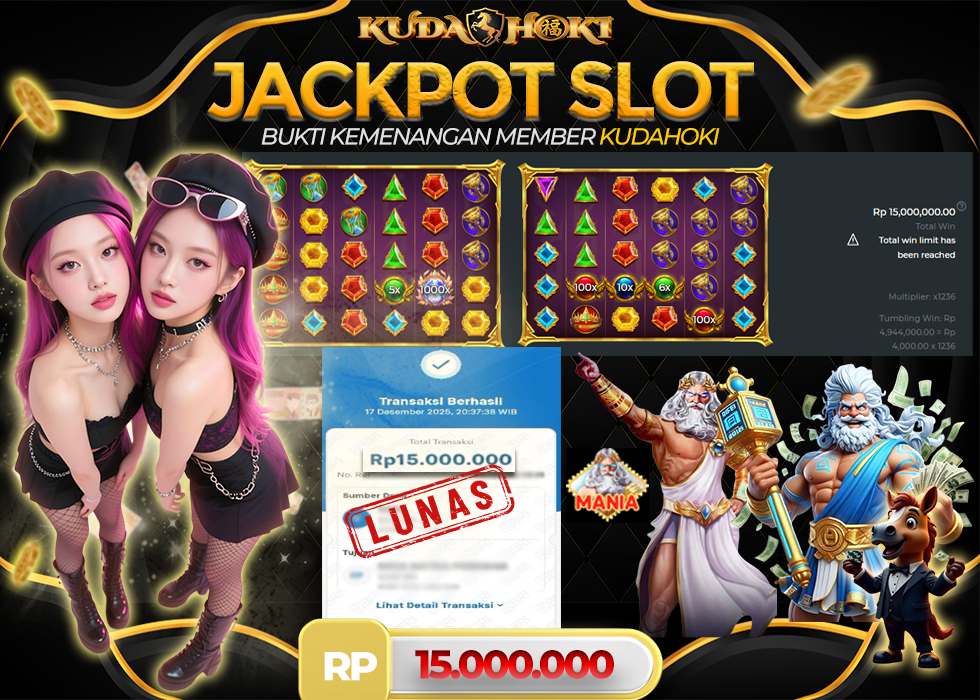 KUDAHOKI JACKPOT SLOT GATES OF OLYMPUS RP 15.000.000 ,- LUNAS